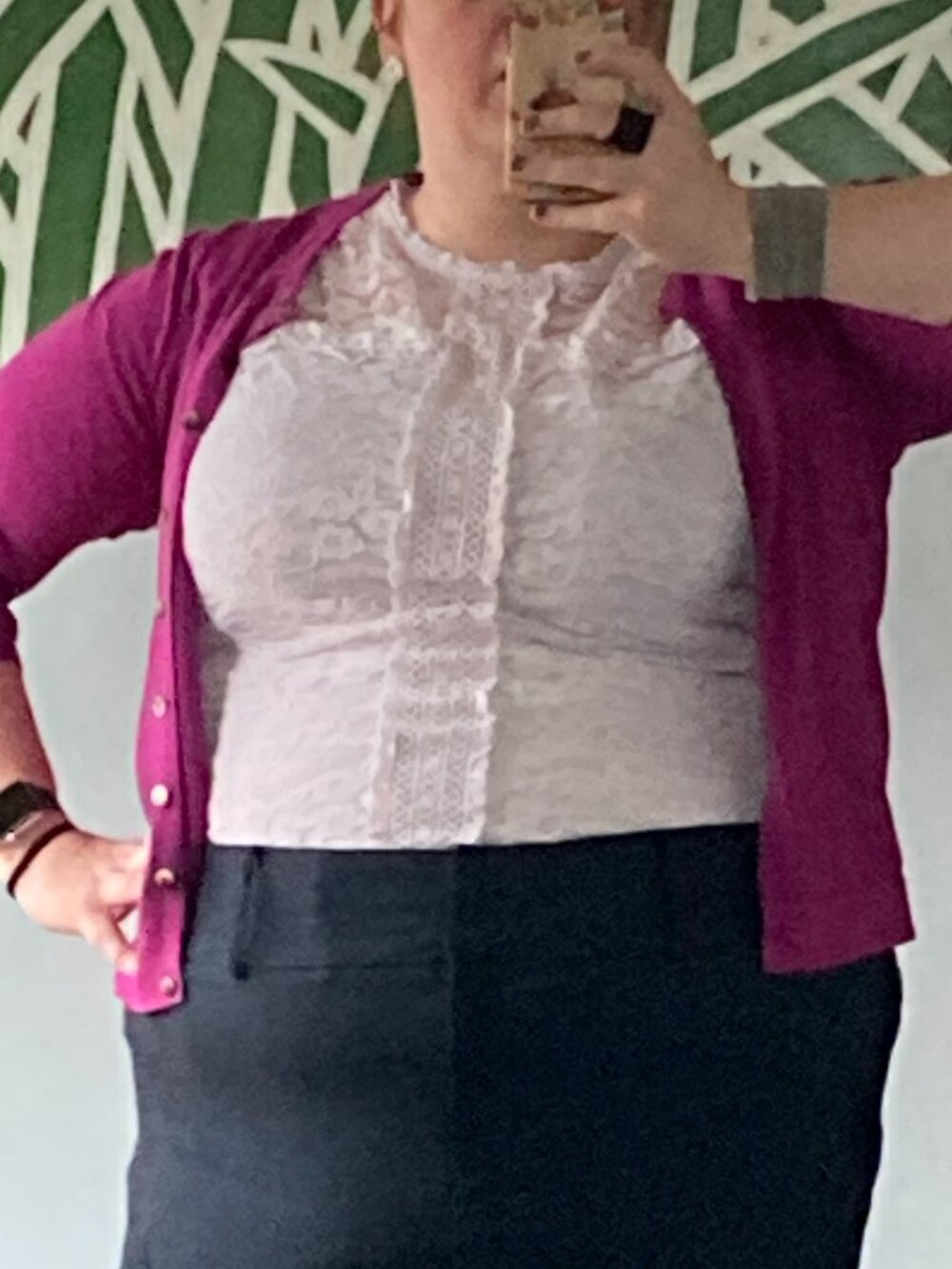 Cap Sleeve Lined Lace Top